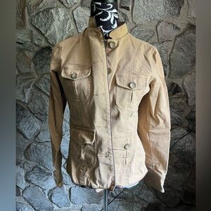 Lands End Tan Button Up Jacket 6